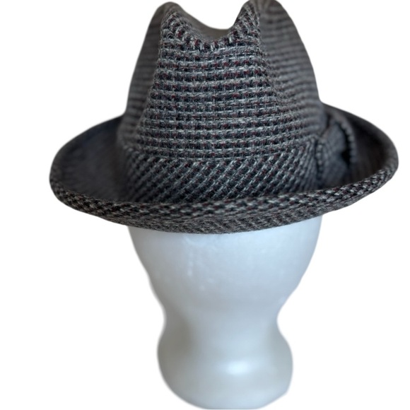 Vintage Harry Levinson Tweed Fedora  6 7/8. Gray - Picture 1 of 4